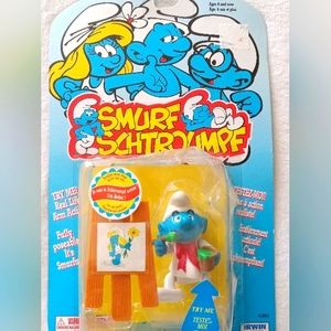 Artist Smurf posable toy